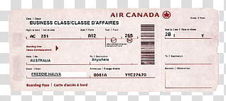 FILES, pink and white Air Canada paper transparent background PNG clipart