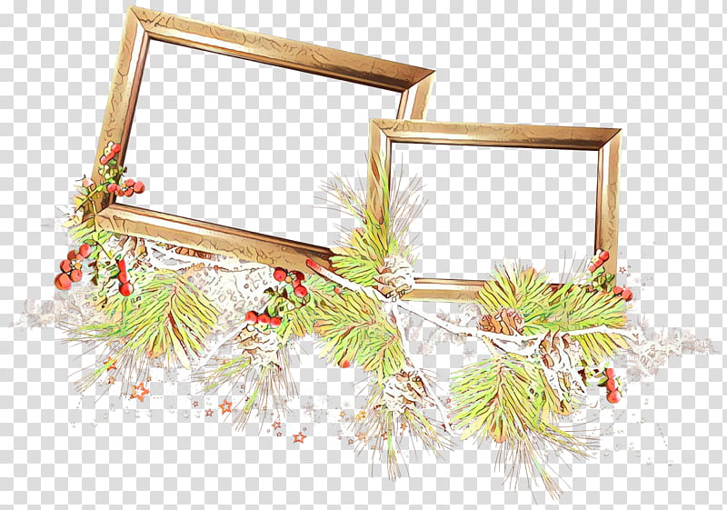 Christmas ornament, Cartoon, Christmas Day, Branch, Leaf, Tree, Frame, Plant transparent background PNG clipart
