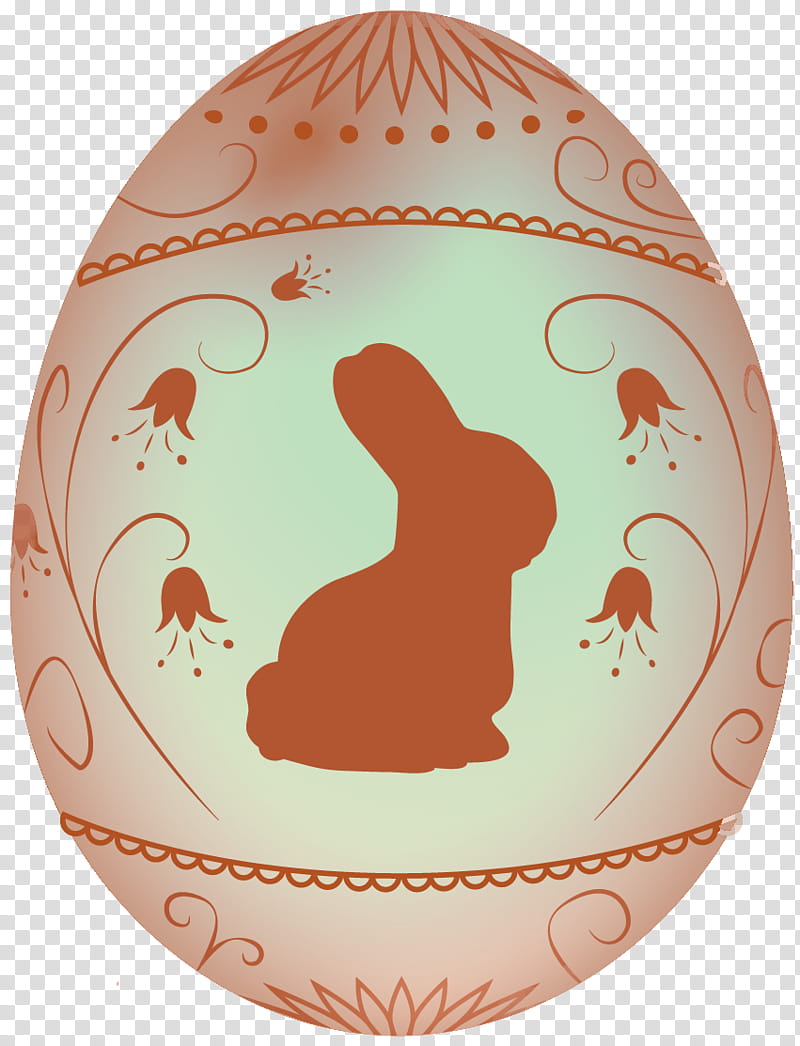 brown and white bunny printed egg illustration transparent background PNG clipart