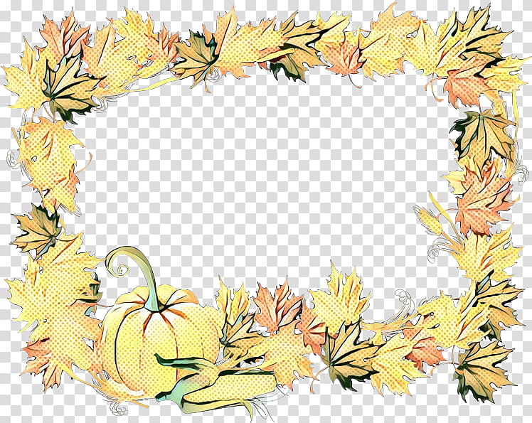 pop art retro vintage, Floral Design, Wreath, Cut Flowers, Frames, Yellow, Petal, Sunflower transparent background PNG clipart