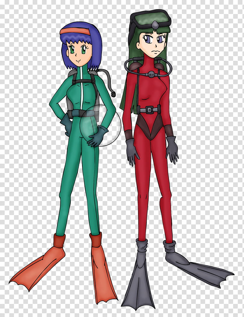 Collab: Aqua Erika and Morgane transparent background PNG clipart