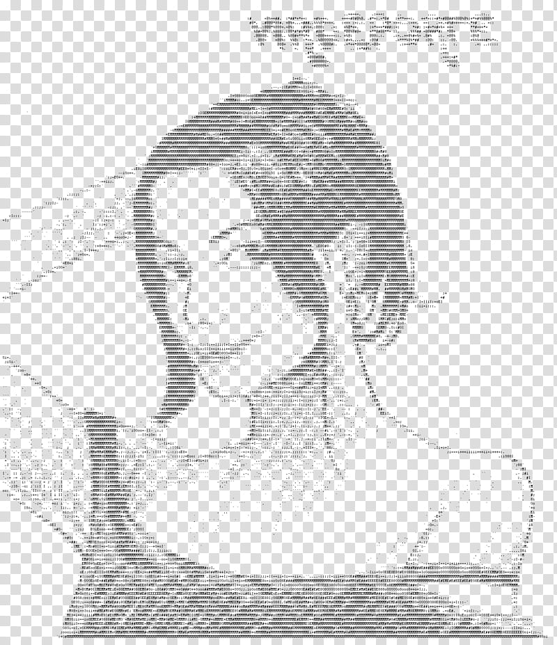 Ascii Art, woman face sketch transparent background PNG clipart