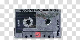MUSIC, gray and black cassette tape transparent background PNG clipart