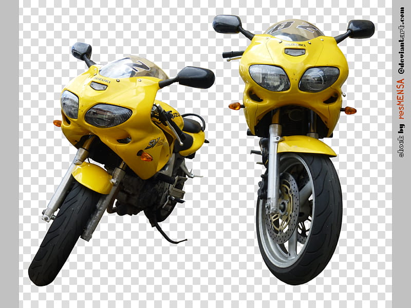 Suzuki SVS yellow front transparent background PNG clipart