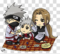 kakashi Family commission, anime characters transparent background PNG clipart