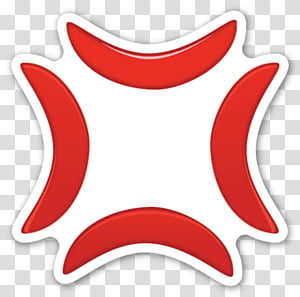 EMOJI STICKER , square red and white art transparent background PNG clipart thumbnail