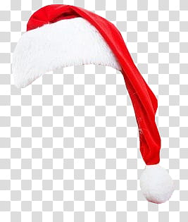 Christmas, red and white santa hat transparent background PNG clipart