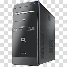 Devices Alpha Icons n , Desktop Compaq Presario CQLA (AUAA#ABM), black Compaq computer tower transparent background PNG clipart