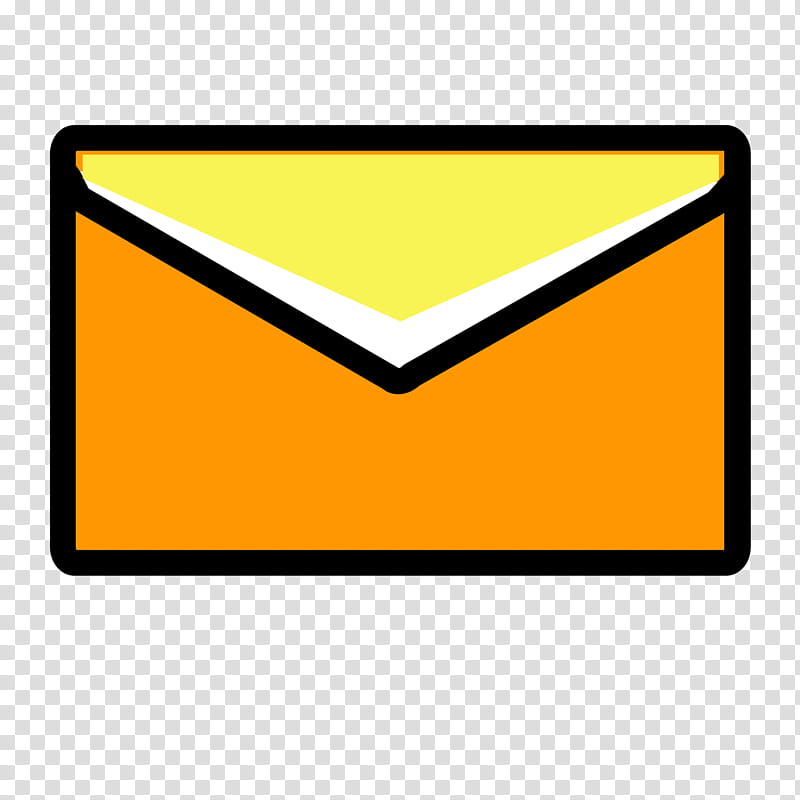 Black Triangle, Color, Yellow, Red, Envelope, Orange, Blue, Line transparent background PNG clipart
