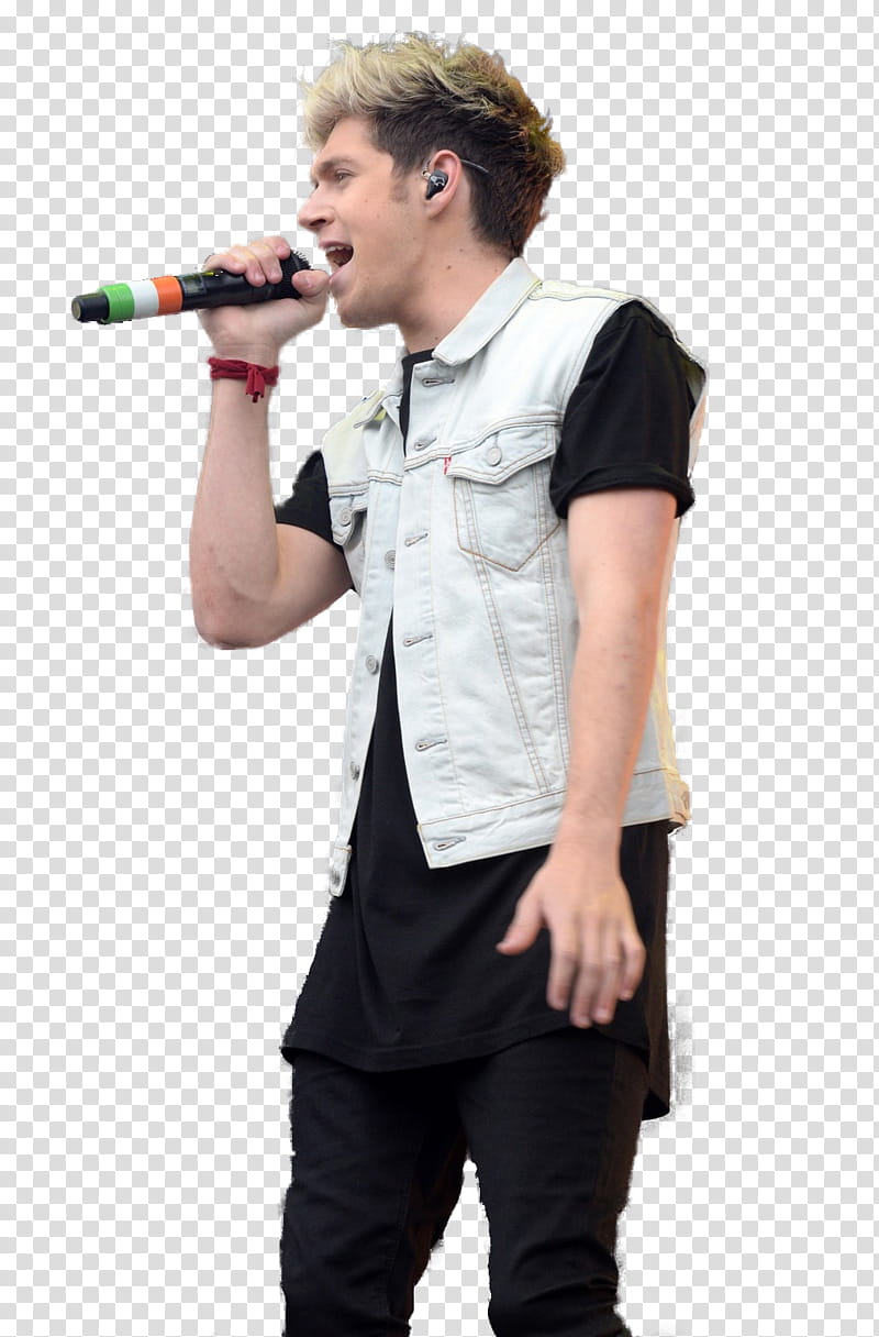 Niall Horan, standing man talking through microphone transparent background PNG clipart