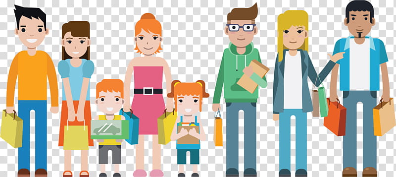Group Of People, Family, Child, Flat Design, Shopping, Mother, Logo, Cartoon transparent background PNG clipart
