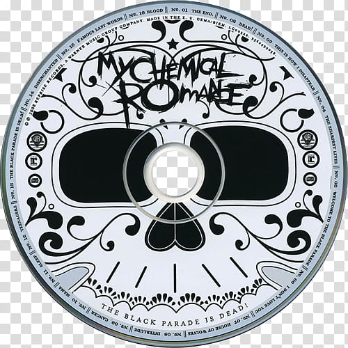 MCR CDs, My Chemical Romance The Black Parade is Dead disc transparent background PNG clipart