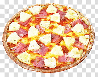 baked Hawaiian pizza transparent background PNG clipart