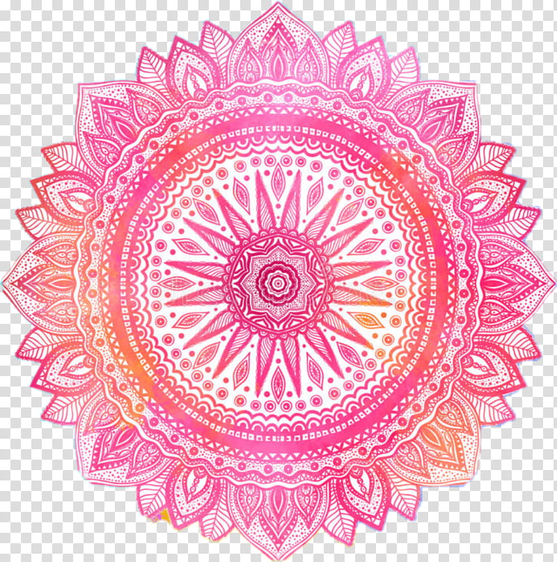 Pink Circle, Drawing, Mandala, Line Art, Magenta, Textile, Symmetry, Visual Arts transparent background PNG clipart
