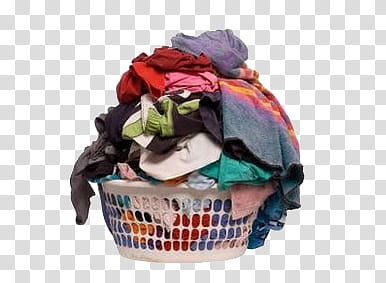 AESTHETIC GRUNGE, assorted-color garment in laundry basket illustration transparent background PNG clipart