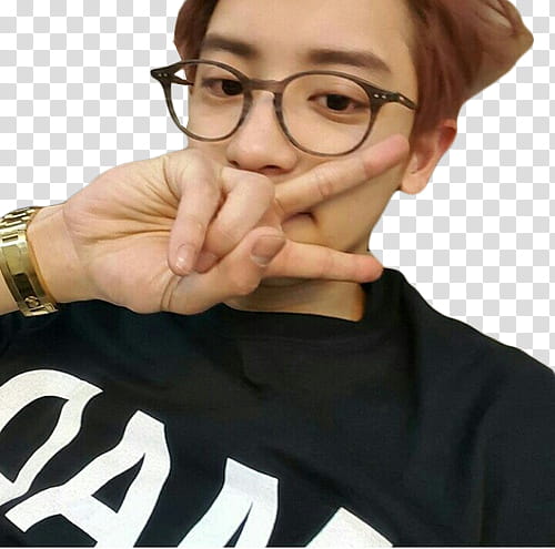 Chanyeol EXO Selcas, man in black top transparent background PNG clipart
