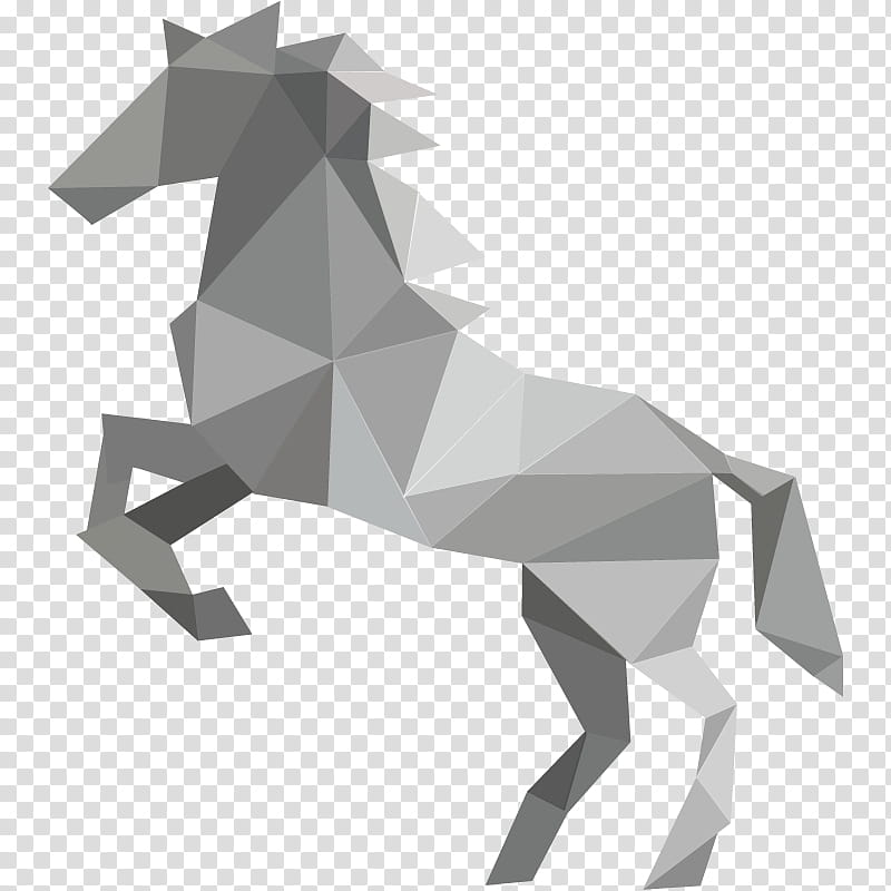 Wolf Logo, Horse, Animal, Polygon, Origami, Origami Paper, Craft, Stallion transparent background PNG clipart