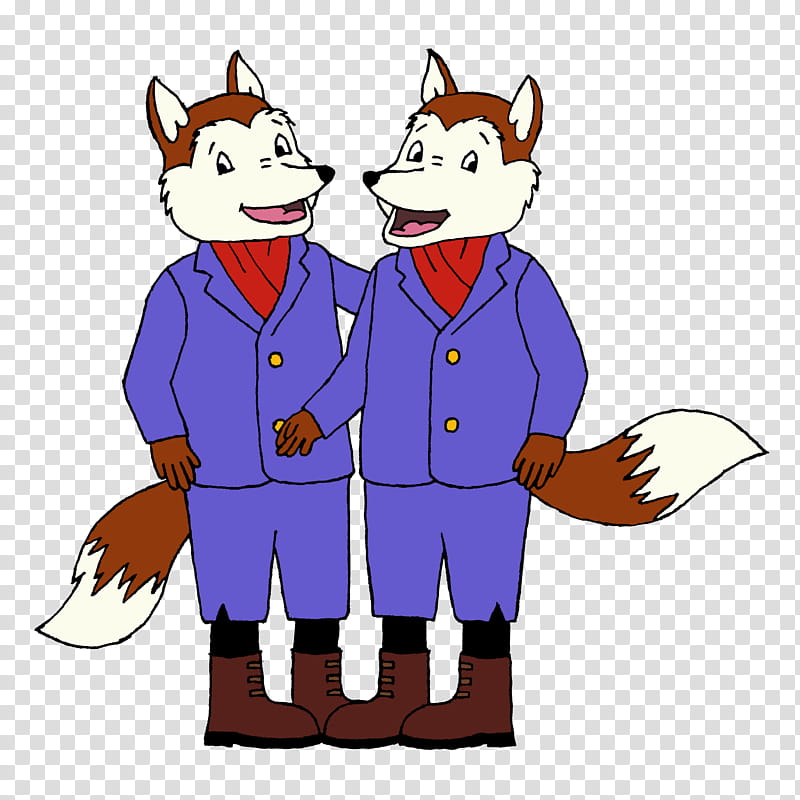 Freddy and Ferdy Fox transparent background PNG clipart