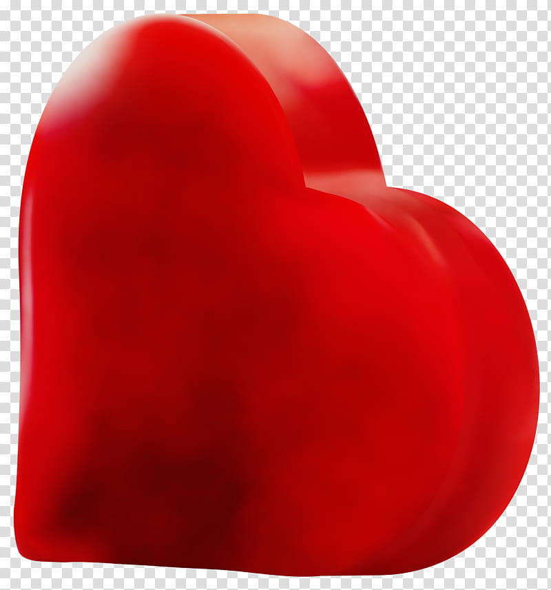 red heart bell pepper, Watercolor, Paint, Wet Ink transparent background PNG clipart