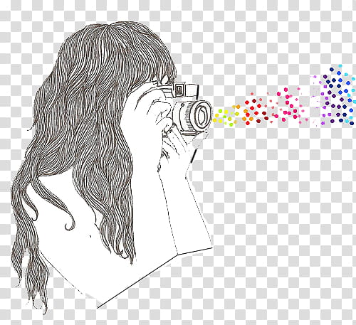 OwO, woman capturing and holding camera illustration transparent background PNG clipart