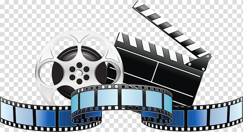 Film Reel, Watercolor, Paint, Wet Ink, Video, Video Editing, graphic Film, Clapperboard transparent background PNG clipart