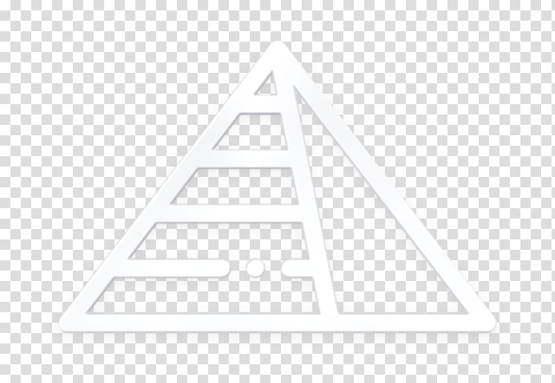 Egypt icon Pyramids icon Pyramid icon, Text, Triangle, Line, Logo, Signage, Traffic Sign, Symbol transparent background PNG clipart