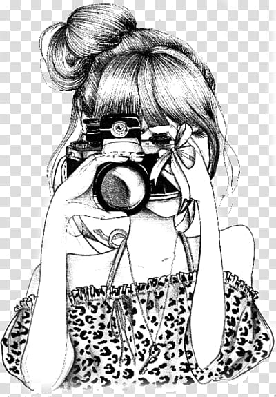Chica, woman with DSLR camera illustration transparent background PNG clipart