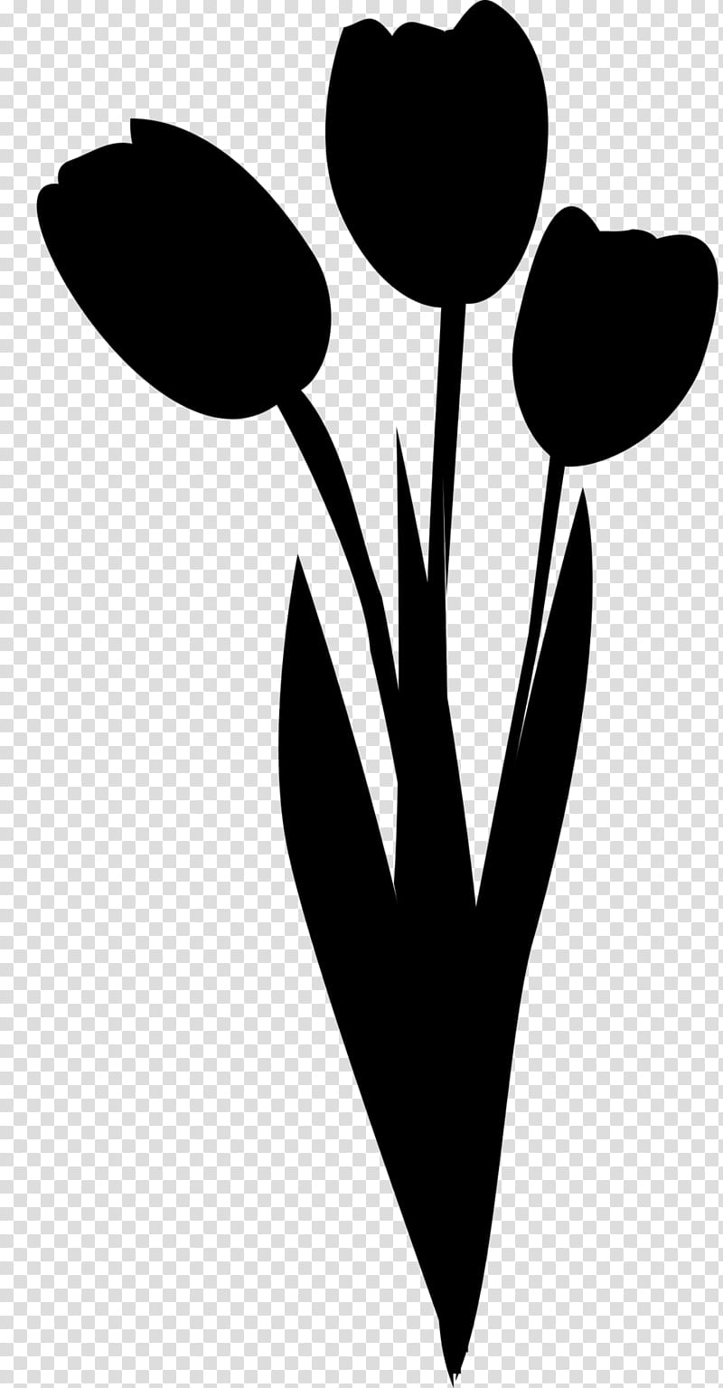 Black And White Flower, Heart, M095, Plants, Tulip, Blackandwhite, Plant Stem, Logo transparent background PNG clipart