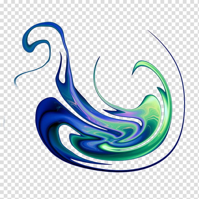 Aoi, green and blue liquid art illustration transparent background PNG clipart