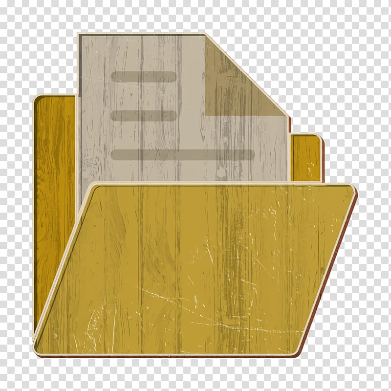 Folder icon Essential icon, Yellow, Wall, Wood, Table, Sport Venue, Room, Architecture transparent background PNG clipart