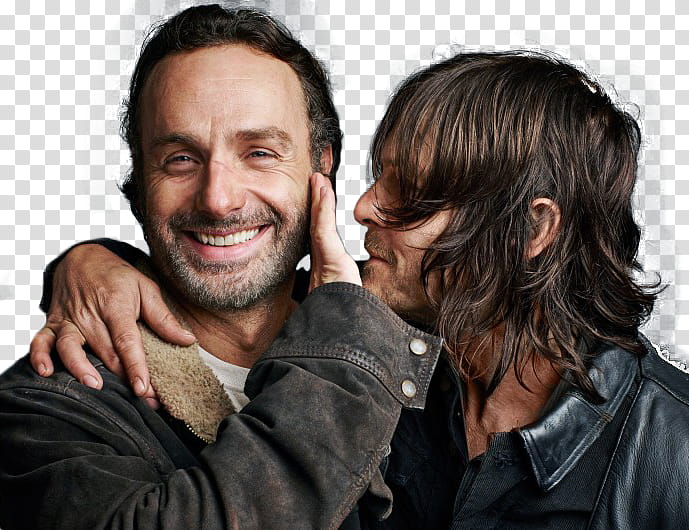 Andrew Lincoln and Norman Reedus ,  transparent background PNG clipart