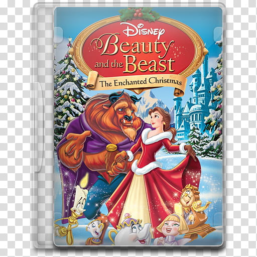 Movie Icon Mega , Beauty and the Beast, The Enchanted Christmas, Beauty and the Beast movie cover transparent background PNG clipart