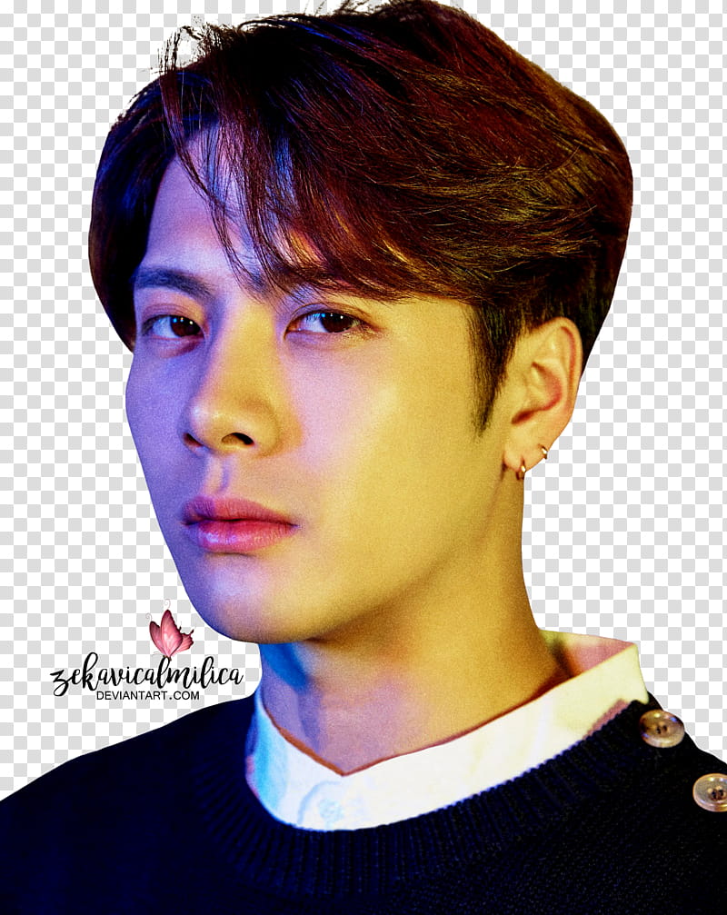 GOT Jackson Eyes On You, man wearing black and white tops transparent background PNG clipart