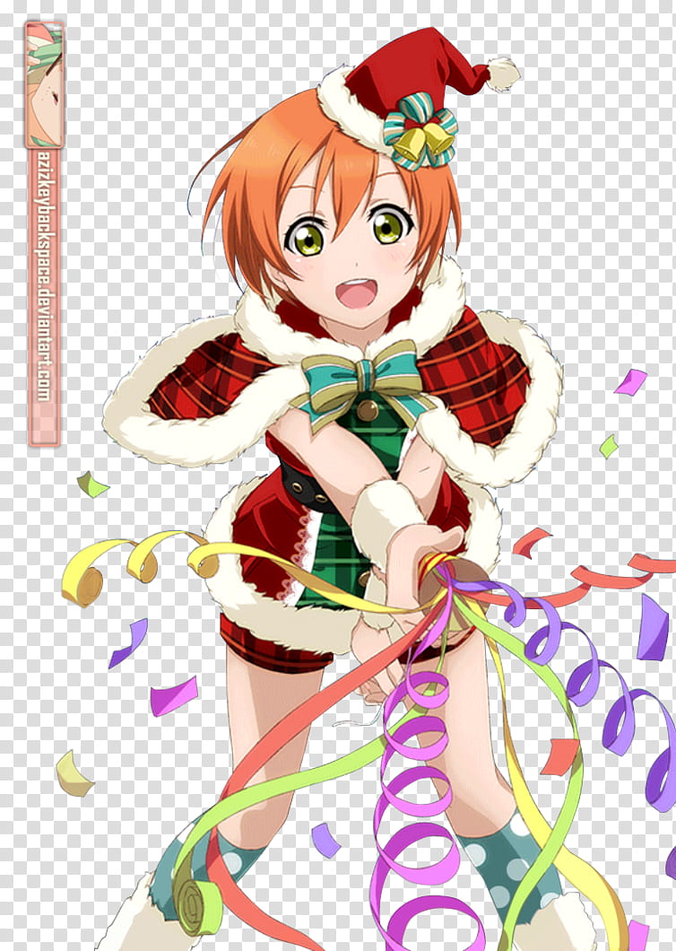 #&#; Hoshizora Rin (Love Live! Card) SR, Render, brown-haired female anime character wall paper transparent background PNG clipart