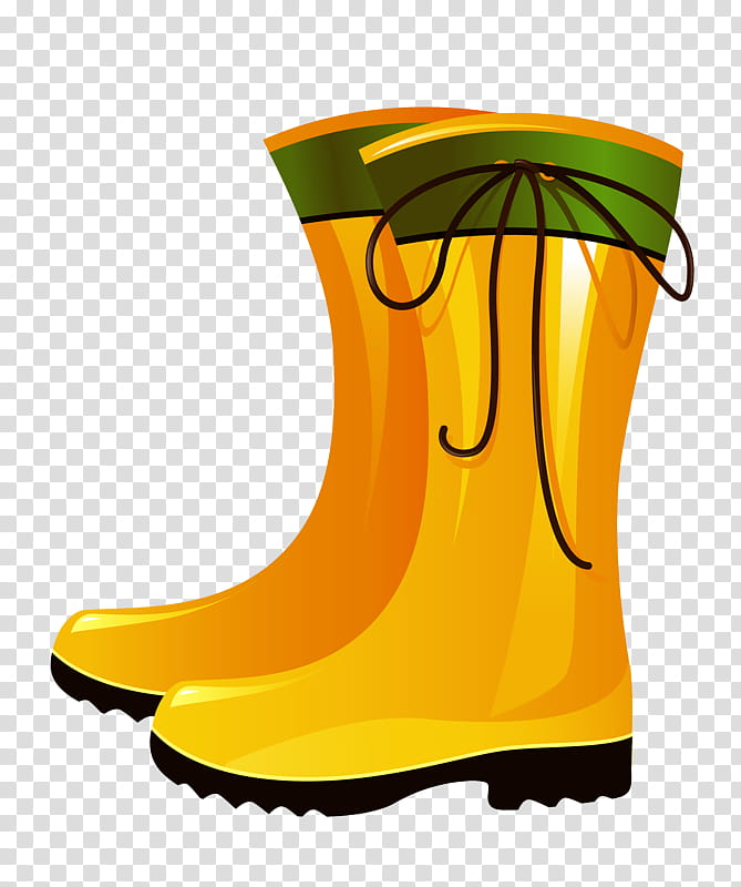 footwear yellow rain boot boot shoe transparent background PNG clipart