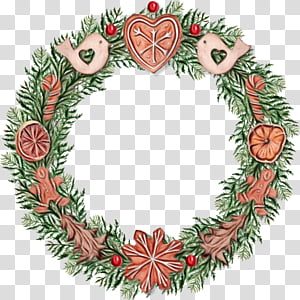 Watercolor Christmas Wreath, Christmas Ornament, Christmas Day, Garland, Santa Claus, Christmas Decoration, Holiday, Watercolor Painting transparent background PNG clipart thumbnail