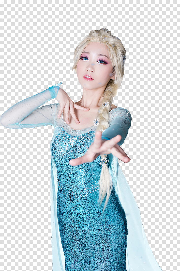 TOMIA, woman in Elsa costume transparent background PNG clipart