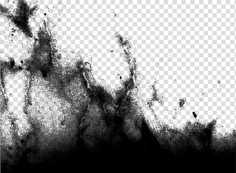 Dark, black ink immersion effect transparent background PNG clipart