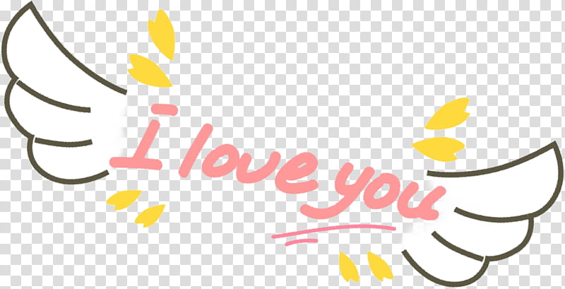 Mochi, i love you text with wings graphic transparent background PNG clipart