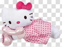 Hello Kitty Set, pink and white Hello Kitty plush toy transparent background PNG clipart