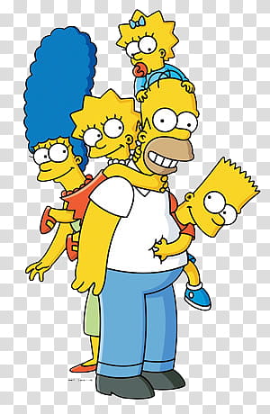 Los Simpsons, Simpsons Family transparent background PNG clipart