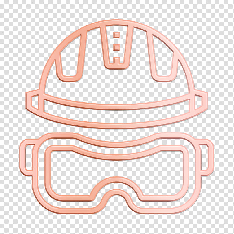 Protection icon Rescue icon Helmet icon, Nose, Eyewear, Pink, Line, Mouth, Peach, Glasses transparent background PNG clipart