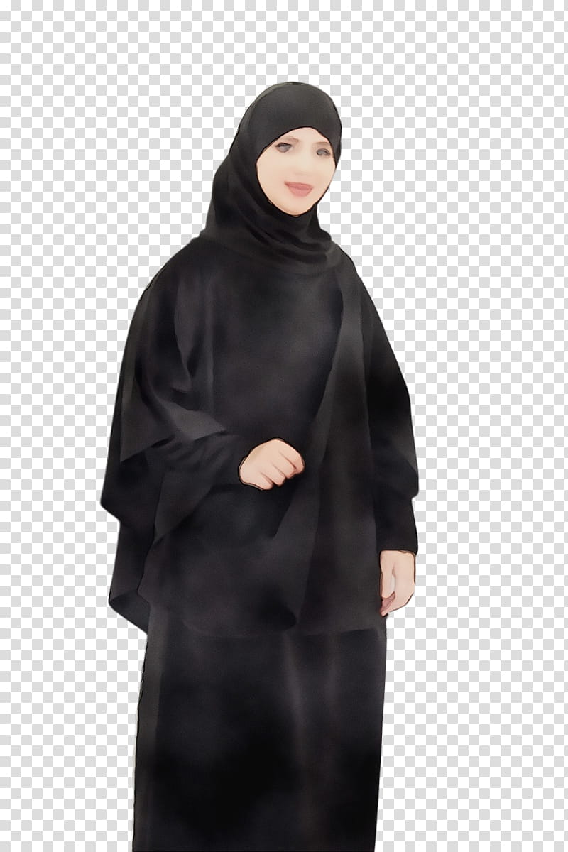 Hijab, Cloak, Abaya, Dress, Coat, Burqa, Thawb, Woman transparent background PNG clipart