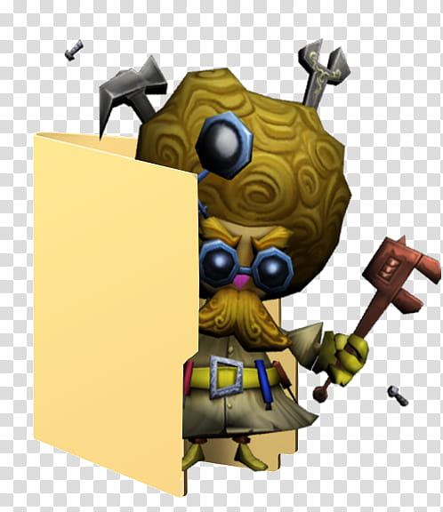 Heimerdinger League of Legends, ma wearing yellow and gray headdress holding monkey wrench illustration transparent background PNG clipart