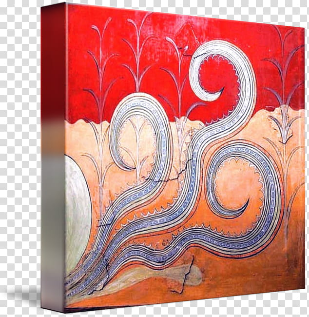 Octopus, Acrylic Paint, Painting, Fresco, Gallery Wrap, Modern Art, Minoan Civilization, Canvas, Printmaking, Printing transparent background PNG clipart