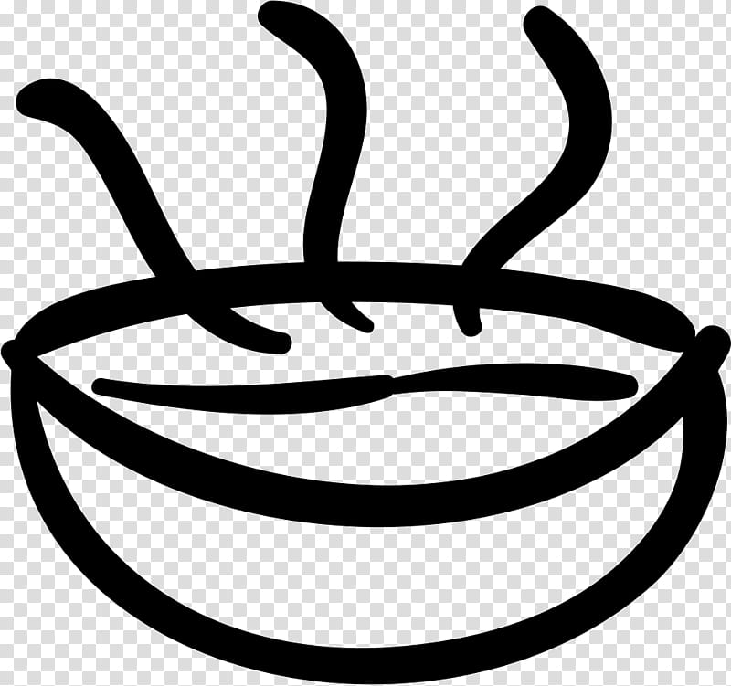Painting, Food, Drawing, Soup, Cooking, Bowl, Spoon, Black And White transparent background PNG clipart