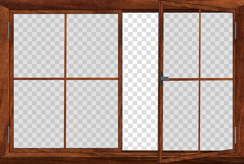 Windows ByunCamis, brown framed window illustration transparent background PNG clipart