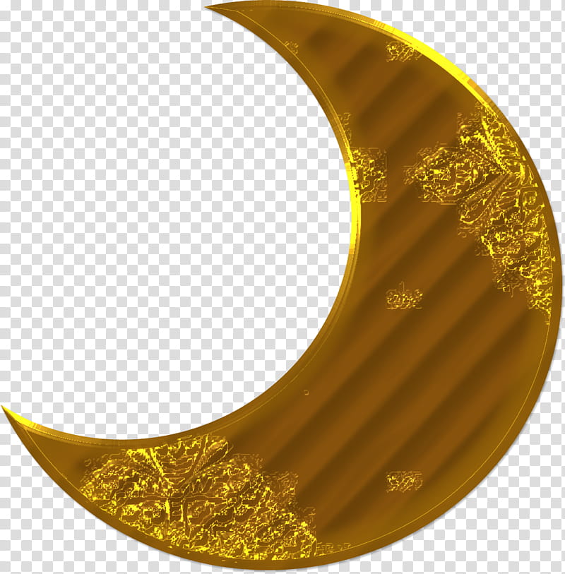 Moon Ramadan, Crescent, Logo, Symbol, Yellow, Gold, Number, Metal transparent background PNG clipart