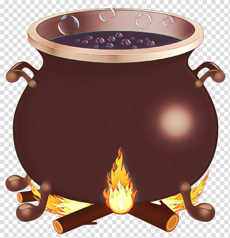 cauldron cookware and bakeware brown crock, Cartoon transparent background PNG clipart