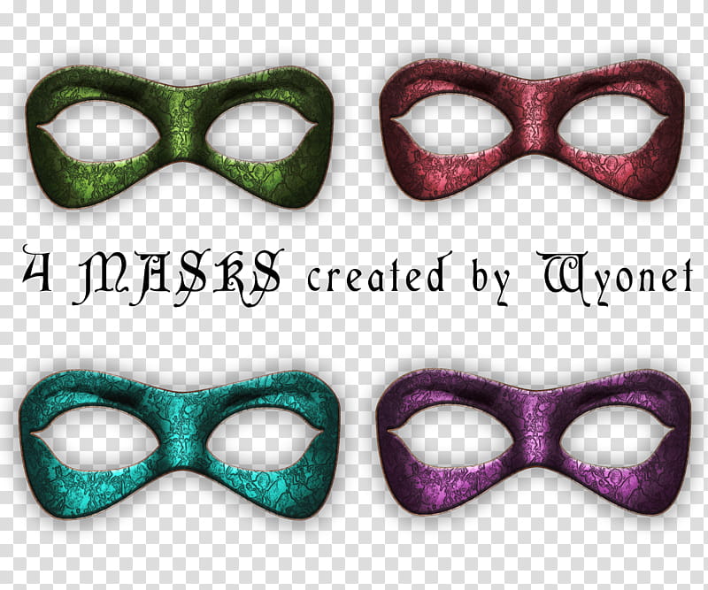 Masks, assorted-color masquerade transparent background PNG clipart